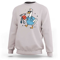 Funny Silly Goose ER Nurse Sweatshirt Cuff 'Em - Wonder Print Shop