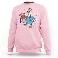 Funny Silly Goose ER Nurse Sweatshirt Cuff 'Em - Wonder Print Shop
