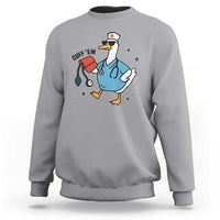 Funny Silly Goose ER Nurse Sweatshirt Cuff 'Em - Wonder Print Shop