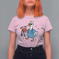 Funny Silly Goose ER Nurse T Shirt For Women Cuff 'Em - Wonder Print Shop