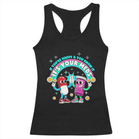 If You Are Happy And You Know It It Is Your Meds Racerback Tank Top Funny Pills Mental Health - Wonder Print Shop