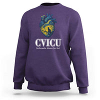 CVICU Nurse Cat Starry Night Sweatshirt Cardiovascular Intensive Care Unit - Wonder Print Shop