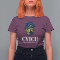 CVICU Nurse Cat Starry Night T Shirt For Women Cardiovascular Intensive Care Unit - Wonder Print Shop