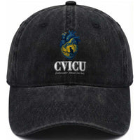 CVICU Nurse Cat Starry Night Washed Cotton Baseball Cap Cardiovascular Intensive Care Unit