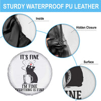 Funny Cat Nurse Spare Tire Cover It Is Fine I Am Fine Everything Is Fine - Wonder Print Shop