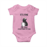 Funny Cat Nurse Baby Onesie It Is Fine I Am Fine Everything Is Fine - Wonder Print Shop