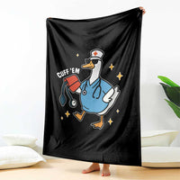 Cuff 'Em ER Nurse Throw Blanket Funny Silly Goose Meme - Wonder Print Shop