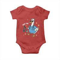 Cuff 'Em ER Nurse Baby Onesie Funny Silly Goose Meme - Wonder Print Shop