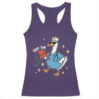 Cuff 'Em ER Nurse Racerback Tank Top Funny Silly Goose Meme - Wonder Print Shop