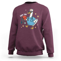 Cuff 'Em ER Nurse Sweatshirt Funny Silly Goose Meme - Wonder Print Shop