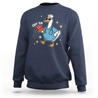 Cuff 'Em ER Nurse Sweatshirt Funny Silly Goose Meme - Wonder Print Shop