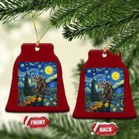 Bigfoot Racing Ceramic Ornament Sasquatch Checkered Flag Starry Night Van Gogh - Wonder Print Shop
