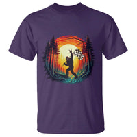 Bigfoot Racing T Shirt Sasquatch Checkered Flag - Wonder Print Shop