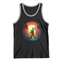 Bigfoot Racing Tank Top Sasquatch Checkered Flag - Wonder Print Shop