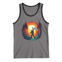 Bigfoot Racing Tank Top Sasquatch Checkered Flag - Wonder Print Shop
