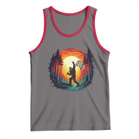 Bigfoot Racing Tank Top Sasquatch Checkered Flag - Wonder Print Shop