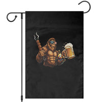 Funny Bigfoot BBQ Party Garden Flag Sasquatch Drinking Beer Celebrate Championship - Wonder Print Shop