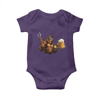 Funny Bigfoot BBQ Party Baby Onesie Sasquatch Drinking Beer Celebrate Championship - Wonder Print Shop