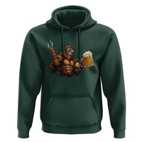Funny Bigfoot BBQ Party Hoodie Sasquatch Drinking Beer Celebrate Championship - Wonder Print Shop