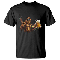 Funny Bigfoot BBQ Party T Shirt Sasquatch Drinking Beer Celebrate Championship - Wonder Print Shop