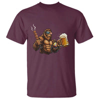 Funny Bigfoot BBQ Party T Shirt Sasquatch Drinking Beer Celebrate Championship - Wonder Print Shop