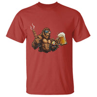 Funny Bigfoot BBQ Party T Shirt Sasquatch Drinking Beer Celebrate Championship - Wonder Print Shop