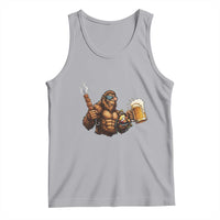Funny Bigfoot BBQ Party Tank Top Sasquatch Drinking Beer Celebrate Championship - Wonder Print Shop