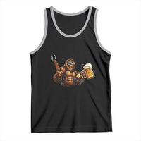 Funny Bigfoot BBQ Party Tank Top Sasquatch Drinking Beer Celebrate Championship - Wonder Print Shop