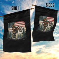 Bigfoot Dirt Bike Garden Flag Patriotic Sasquatch American Flag - Wonder Print Shop