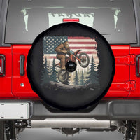 Bigfoot Dirt Bike Spare Tire Cover Patriotic Sasquatch American Flag - Wonder Print Shop