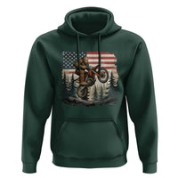 Bigfoot Dirt Bike Hoodie Patriotic Sasquatch American Flag - Wonder Print Shop