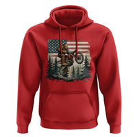 Bigfoot Dirt Bike Hoodie Patriotic Sasquatch American Flag - Wonder Print Shop