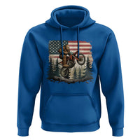 Bigfoot Dirt Bike Hoodie Patriotic Sasquatch American Flag - Wonder Print Shop