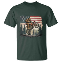 Bigfoot Dirt Bike T Shirt Patriotic Sasquatch American Flag - Wonder Print Shop