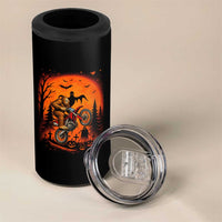 Bigfoot Dirt Bike 4 in 1 Can Cooler Tumbler Sasquatch Halloween Creepy Biker