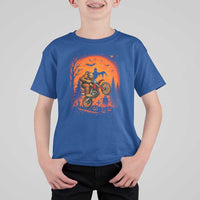 Bigfoot Dirt Bike T Shirt For Kid Sasquatch Halloween Creepy Biker - Wonder Print Shop
