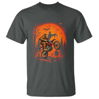 Bigfoot Dirt Bike T Shirt Sasquatch Halloween Creepy Biker - Wonder Print Shop