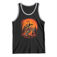 Bigfoot Dirt Bike Tank Top Sasquatch Halloween Creepy Biker - Wonder Print Shop