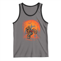 Bigfoot Dirt Bike Tank Top Sasquatch Halloween Creepy Biker - Wonder Print Shop