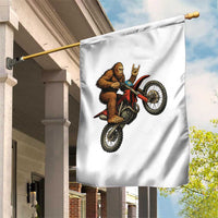 Bigfoot Dirt Bike Garden Flag Motocross Sasquatch Rock On Hand - Wonder Print Shop