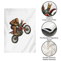 Bigfoot Dirt Bike Garden Flag Motocross Sasquatch Rock On Hand - Wonder Print Shop