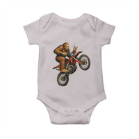 Bigfoot Dirt Bike Baby Onesie Motocross Sasquatch Rock On Hand - Wonder Print Shop