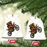 Bigfoot Dirt Bike Ceramic Ornament Motocross Sasquatch Rock On Hand - Wonder Print Shop