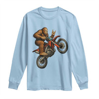 Bigfoot Dirt Bike Long Sleeve Shirt Motocross Sasquatch Rock On Hand - Wonder Print Shop