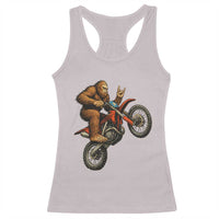 Bigfoot Dirt Bike Racerback Tank Top Motocross Sasquatch Rock On Hand - Wonder Print Shop