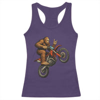 Bigfoot Dirt Bike Racerback Tank Top Motocross Sasquatch Rock On Hand - Wonder Print Shop