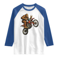 Bigfoot Dirt Bike Raglan Shirt Motocross Sasquatch Rock On Hand - Wonder Print Shop