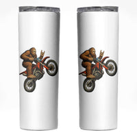 Bigfoot Dirt Bike Skinny Tumbler Motocross Sasquatch Rock On Hand