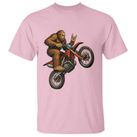 Bigfoot Dirt Bike T Shirt Motocross Sasquatch Rock On Hand - Wonder Print Shop