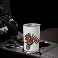 Bigfoot Dirt Bike Tumbler Cup Motocross Sasquatch Rock On Hand
